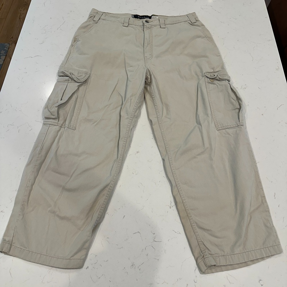 Vintage Levis Silver Tab Khakis Pants 38 x 30 Cargo Baggy Brown 90s Y2K Workwear